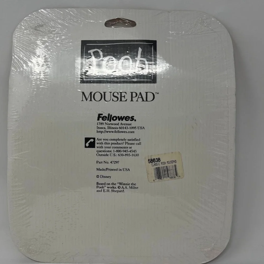 Vintage Winnie the Pooh Mouse Pad – Fellowes – Disney – New Sealed – Made in USA